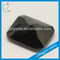 Loose AAA square asscher cut cz black cubic zircon stone